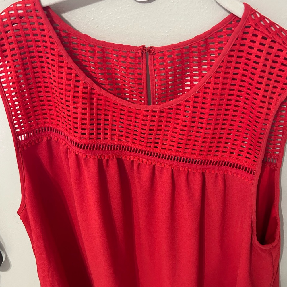 Atelier Sona Red Sleeveless Blouse